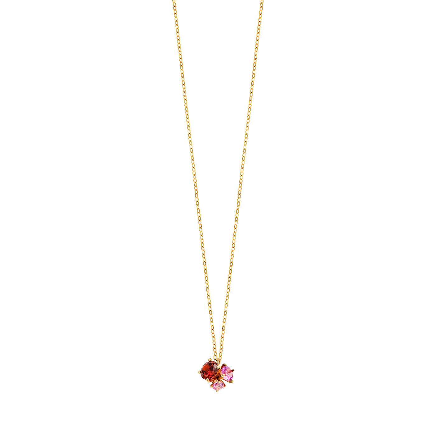 julie-julsen-kette-mit-anh-nger-vergoldet-mit-granat-und-pinkem-korund image 3