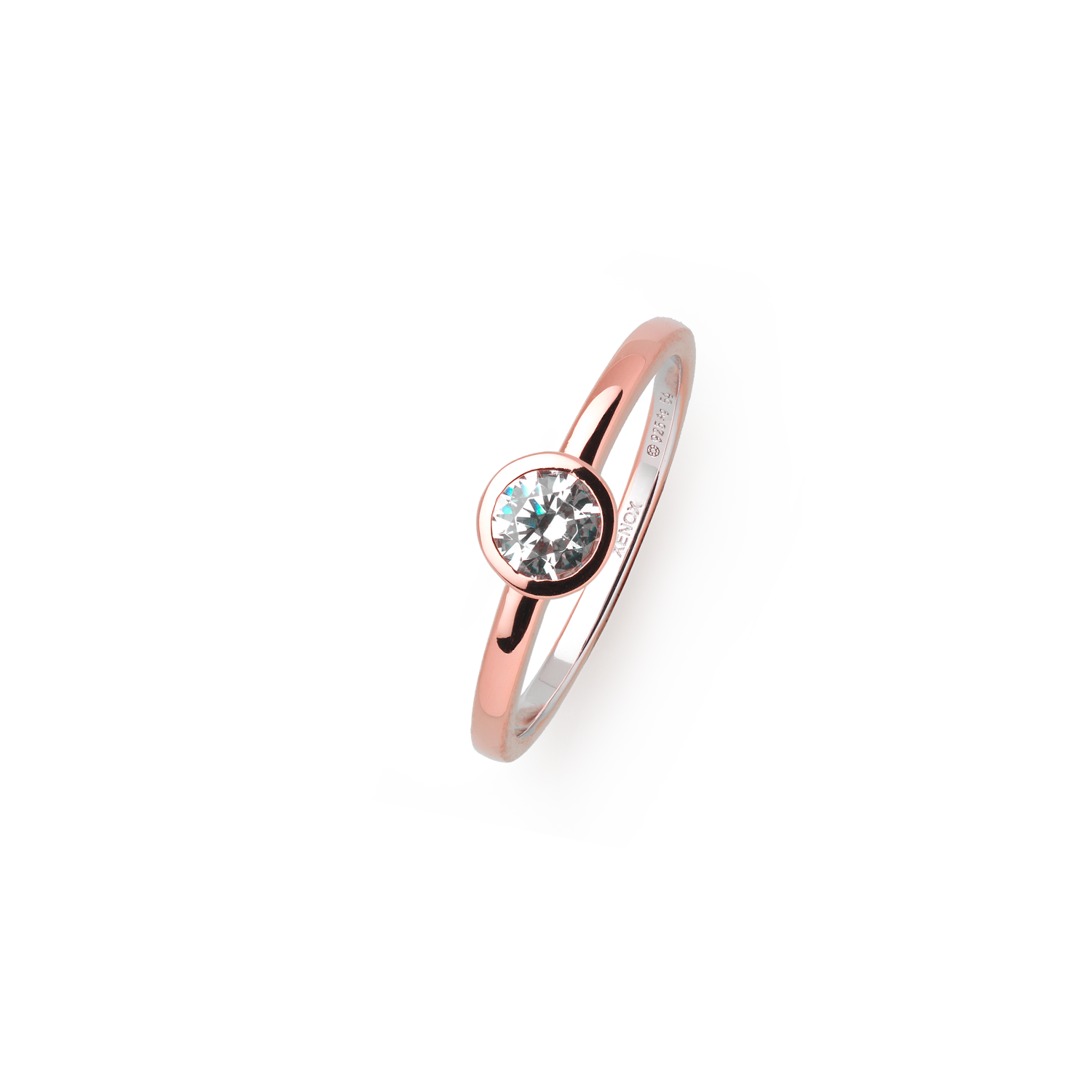 xenox-zarge-ring-925-sterlingsilber-rhodiniert-mit-zirkonia image 3