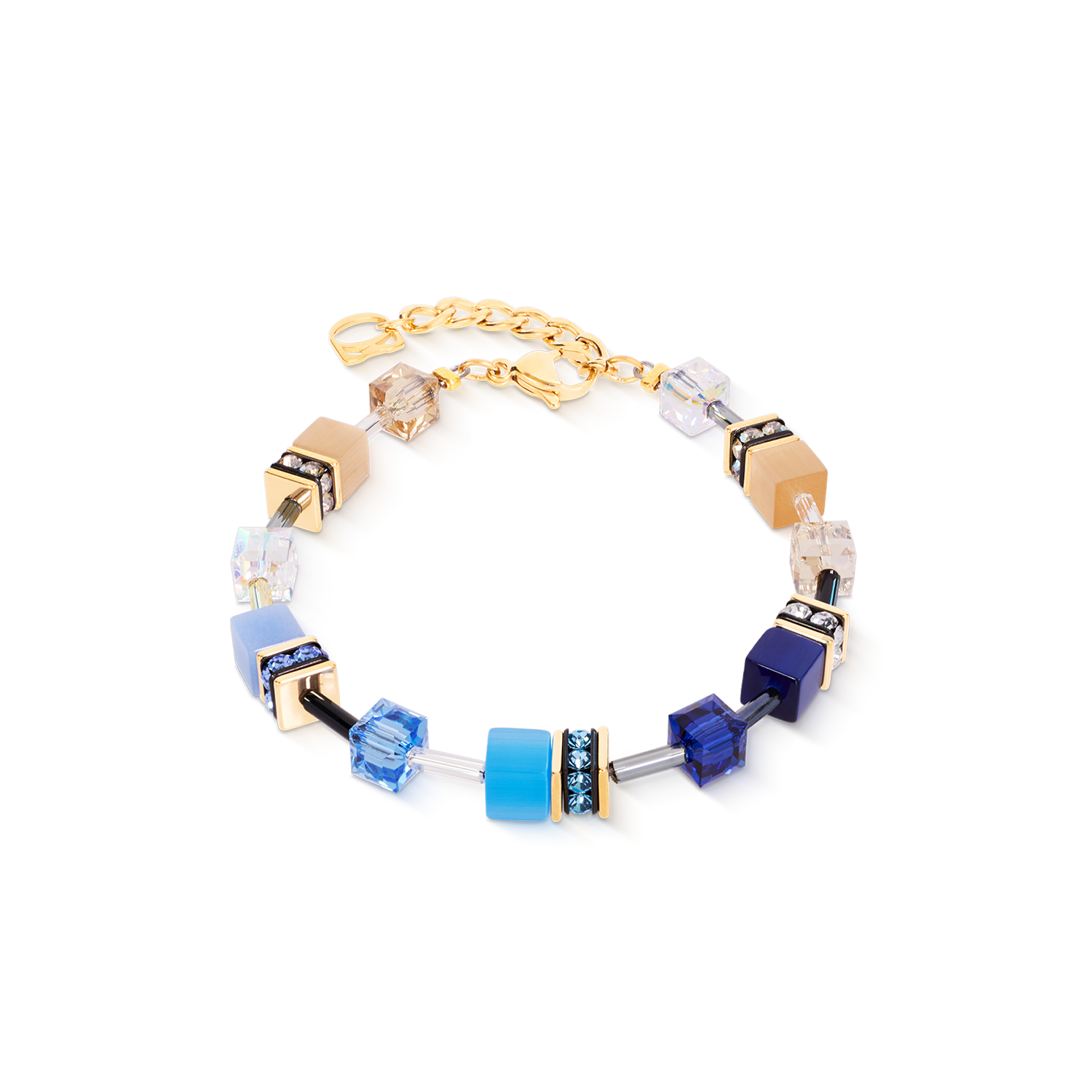 coeur-de-lion-geocube-iconic-armband-azure-glow-gold image 1