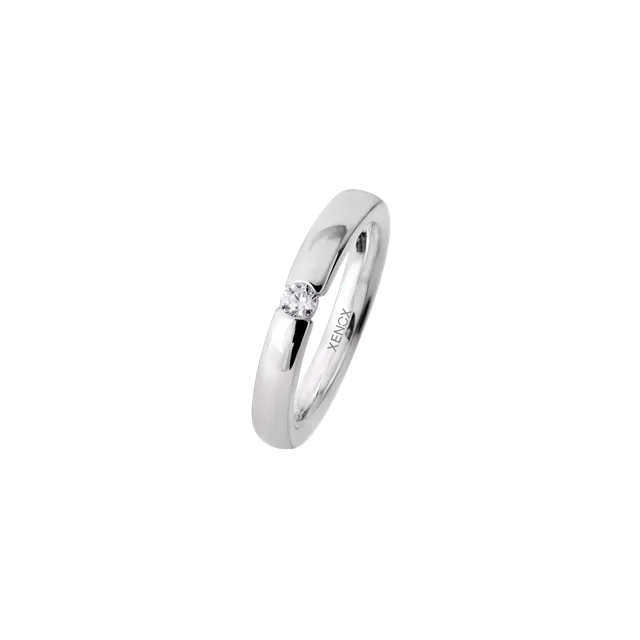 xenox-partnerring-925-sterlingsilber-mit-zirkonia-rhodiniert image 1