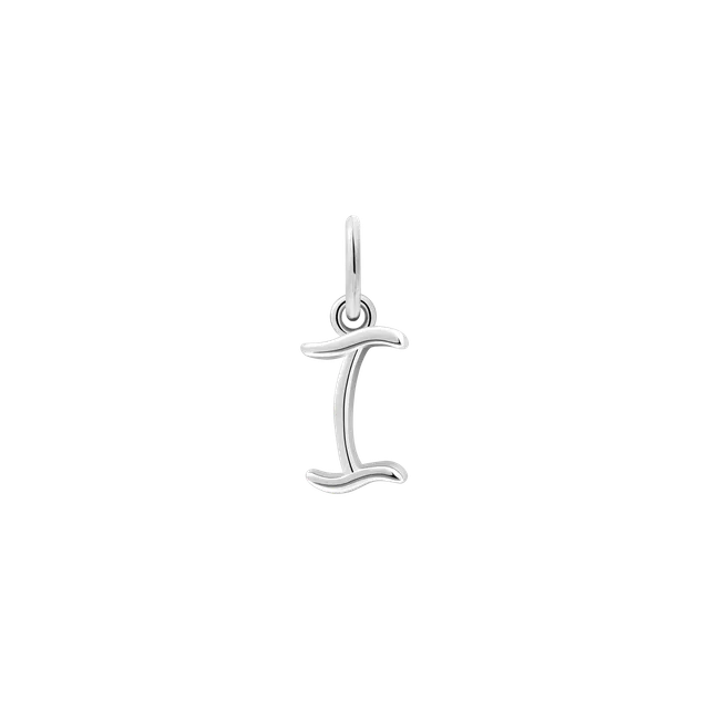 xenox-i-letter-italic-charm-buchstabe-925-sterlingsilber-rhodiniert image 1