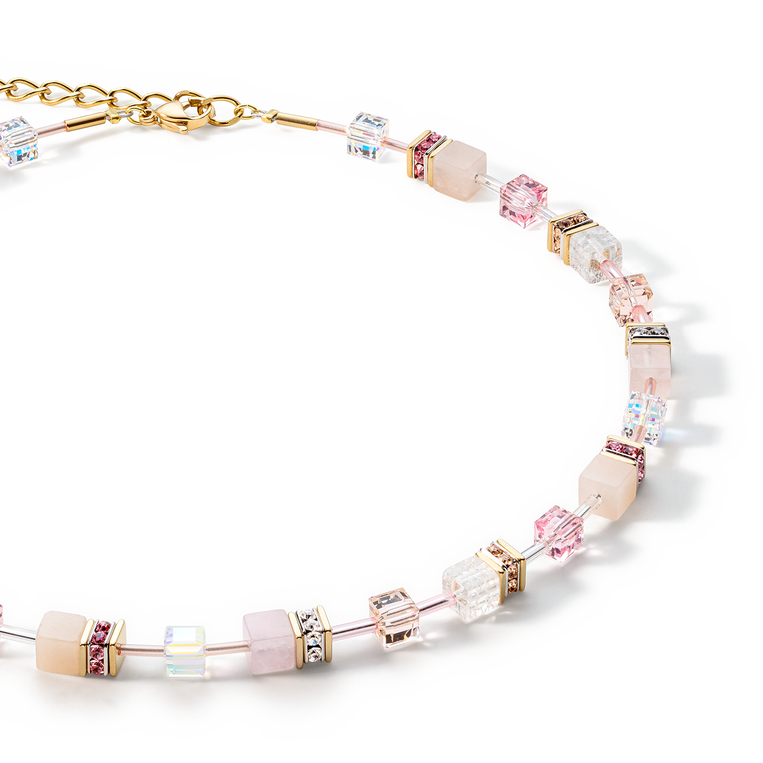 coeur-de-lion-geocube-iconic-precious-halskette-hellrosa-gold image 2