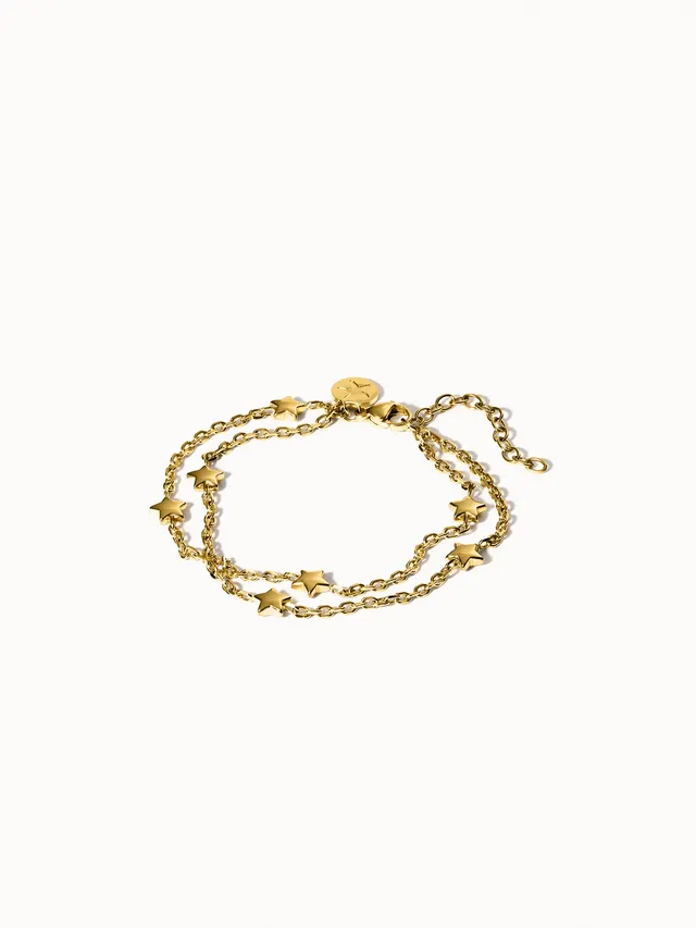purelei-star-armband-doppelreihig-mit-sternen-verstellbar-16-20-cm image 1