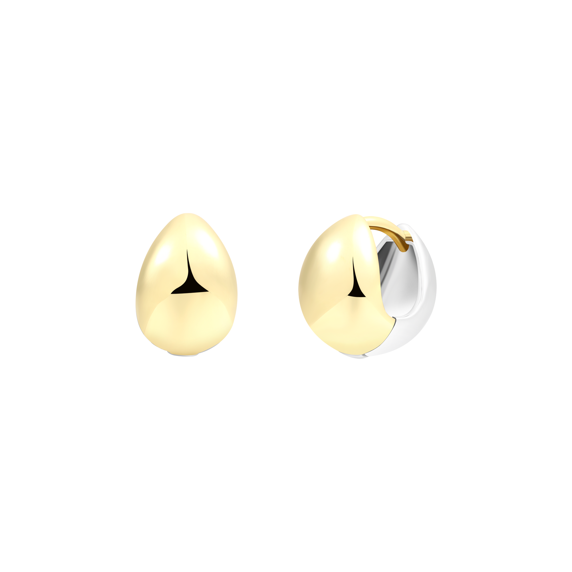 xenox-double-twist-creolen-925-sterlingsilber-18k-vergoldung-bicolor image 1