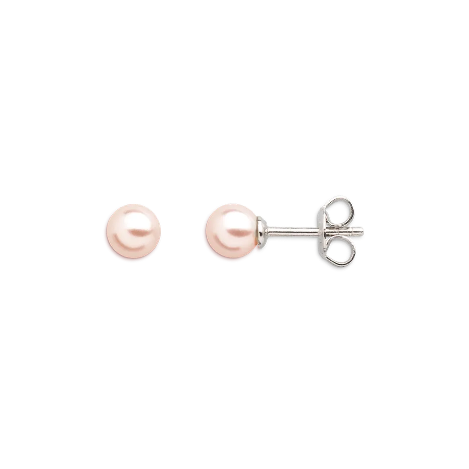 xenox-pearl-ohrringe-925-sterlingsilber-rhodiniert-mit-peach-perle-xs3512p image 1