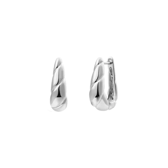 xenox-sculpted-ohrringe-creolen-925-sterlingsilber-rhodiniert-gedreht image 1