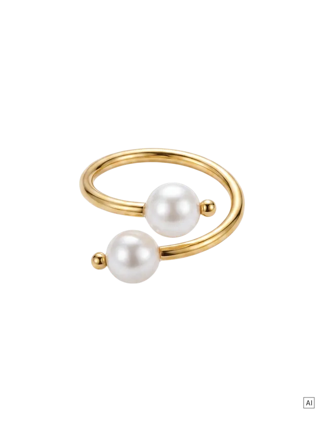 purelei-pearl-muse-ring-verstellbarer-s-wasserperlen-ring-in-gold-silber-ros-gol image 1