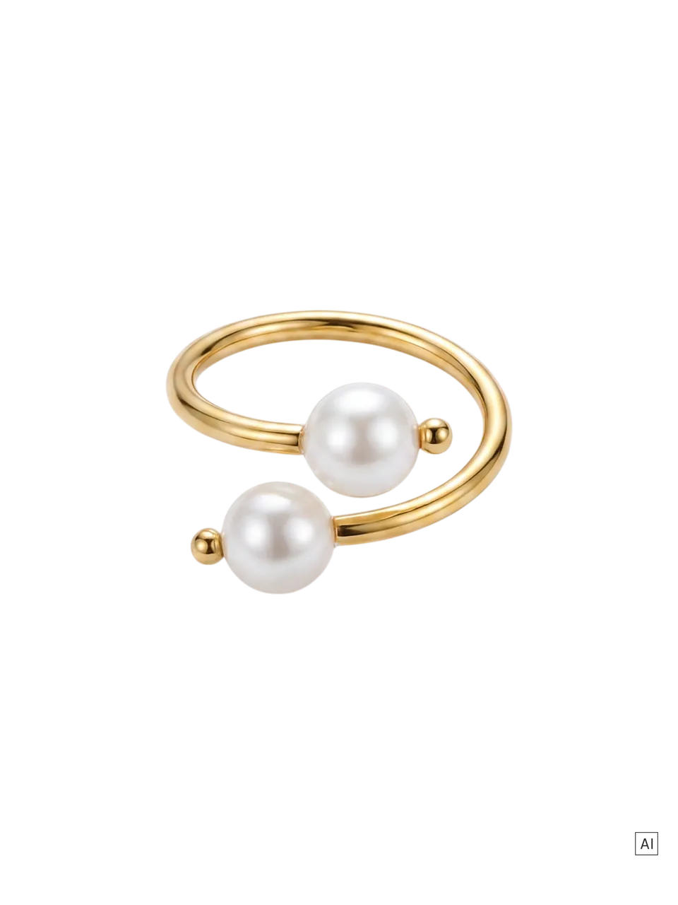 purelei-pearl-muse-ring-verstellbarer-s-wasserperlen-ring-in-gold-silber-ros-gol image 1