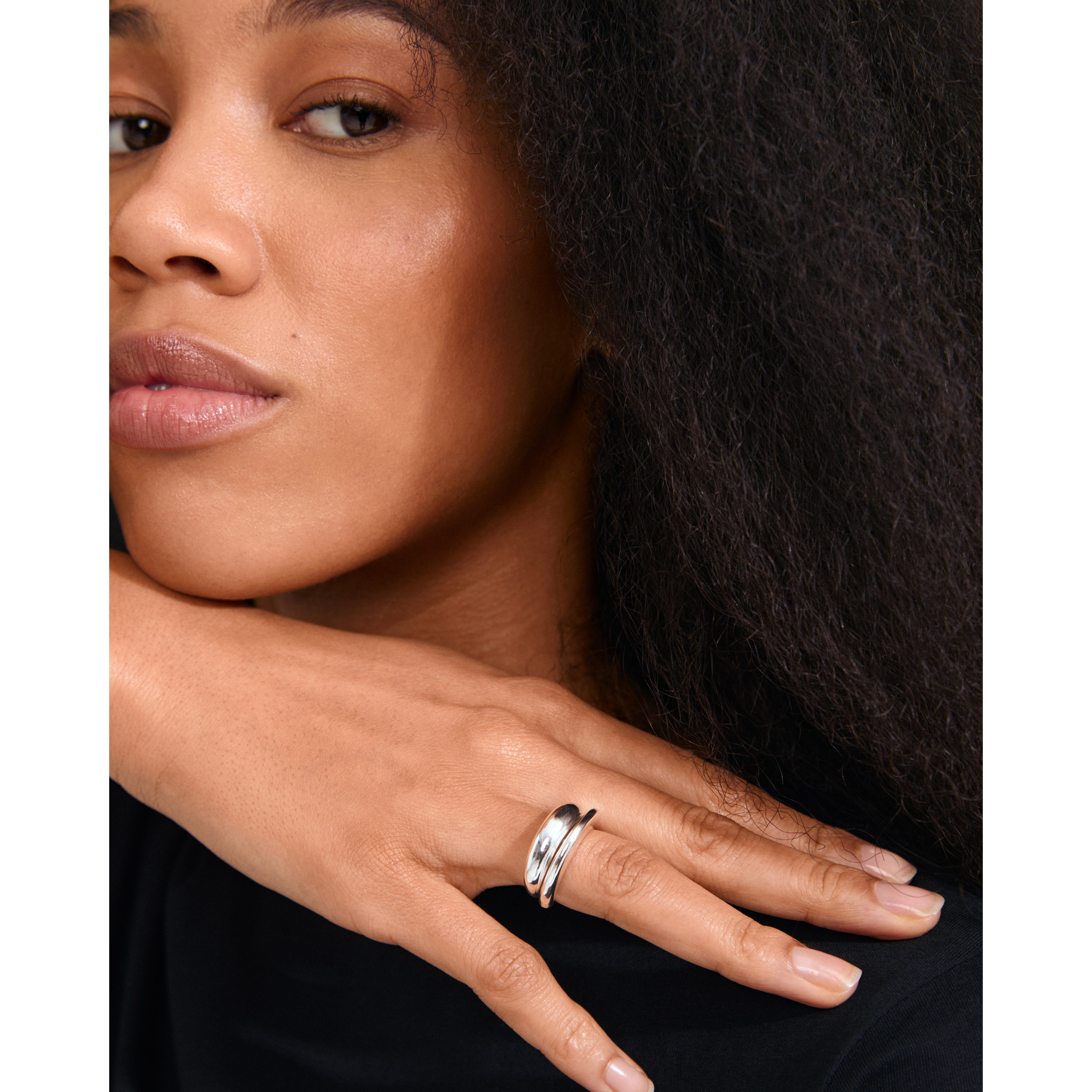 pilgrim-kaisyn-ring-set-2-in-1-versilbert-verstellbar-classic image 3