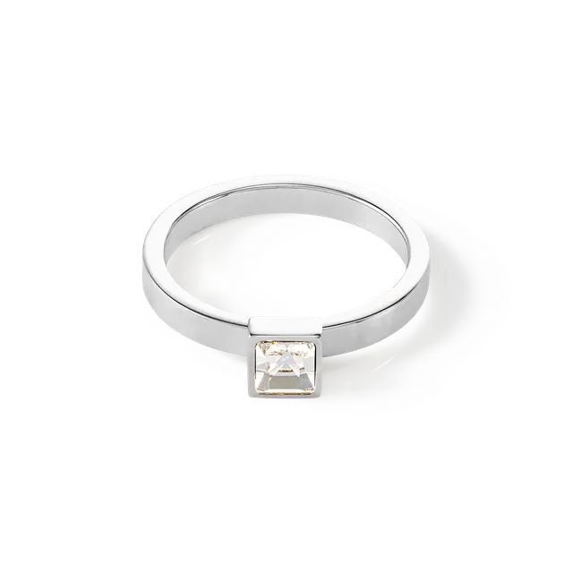 coeur-de-lion-brilliant-square-small-ring-silber-kristall image 1