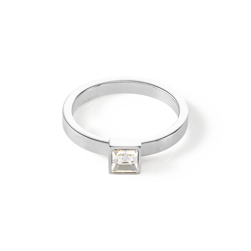 coeur-de-lion-brilliant-square-small-ring-silber-kristall image 1