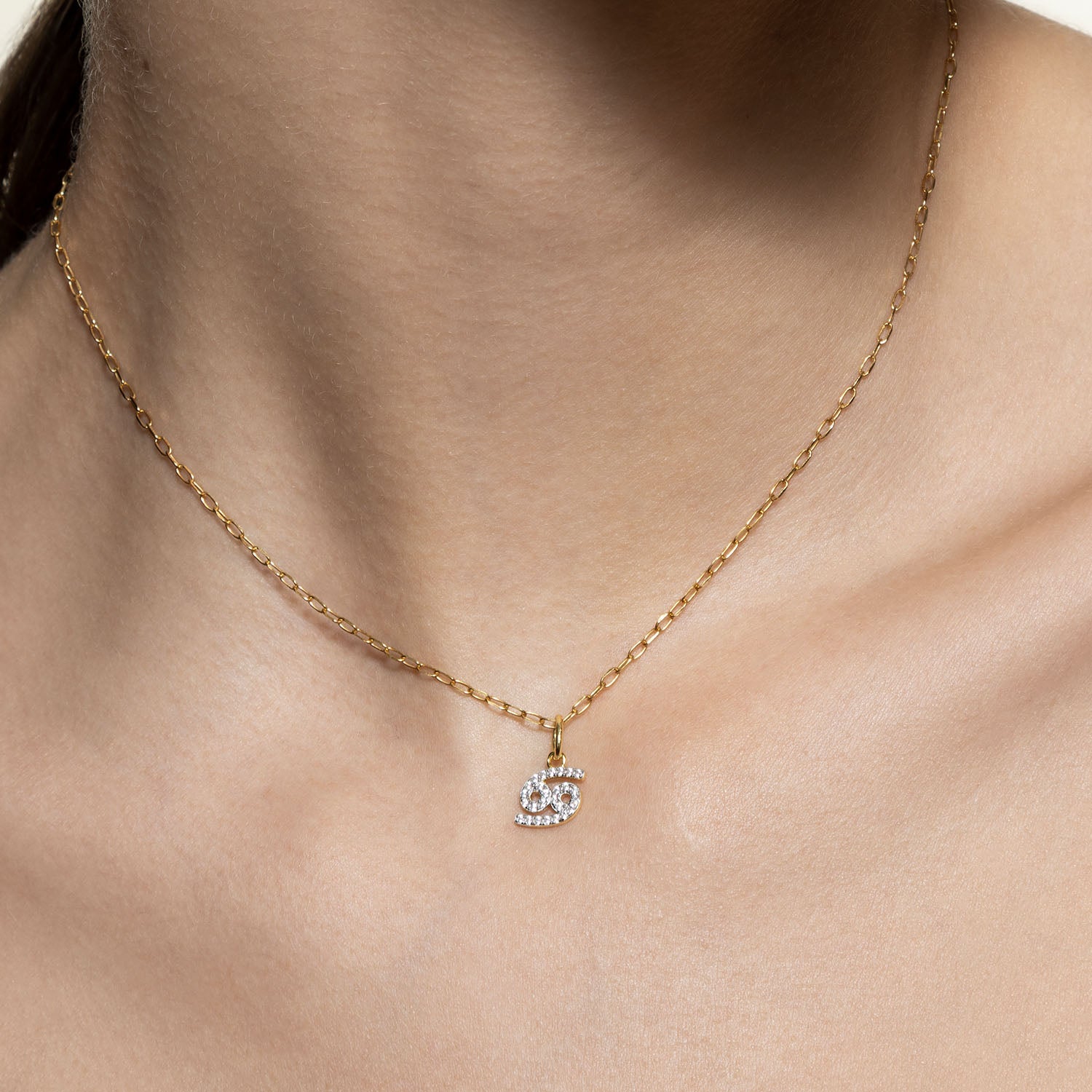 xenox-krebs-charm-925-sterlingsilber-18k-vergoldet-sternzeichen-mit-zirkonia image 3