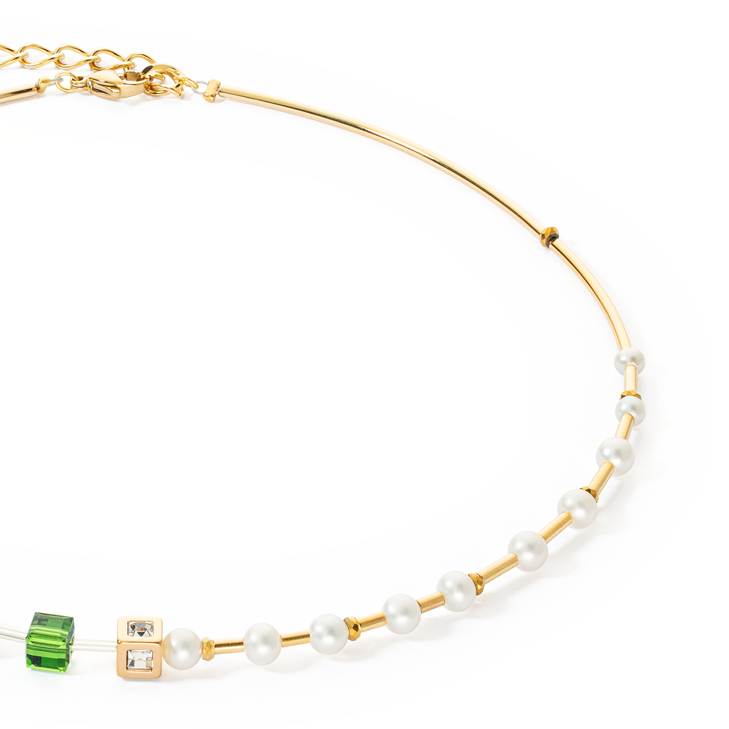 coeur-de-lion-geocube-fusion-precious-pearl-mix-halskette-gold-gr-n image 2