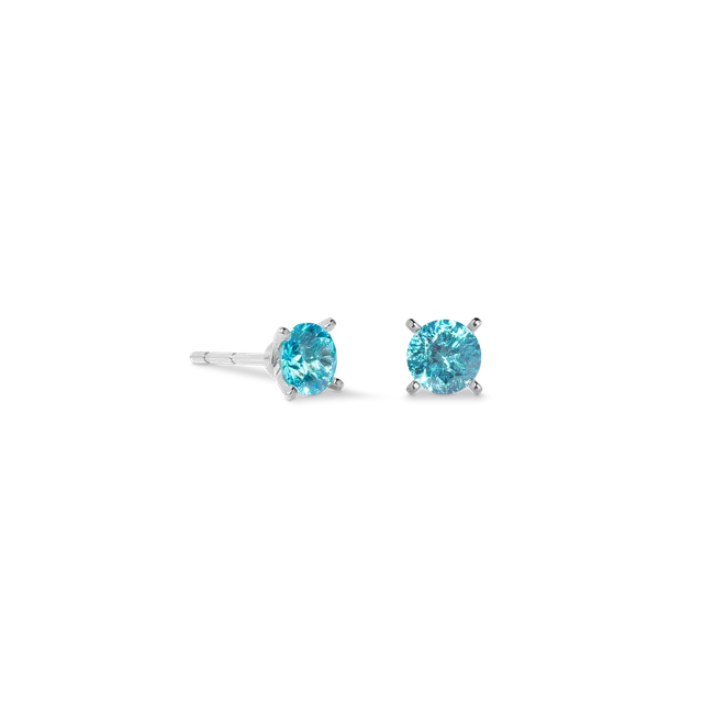 coeur-de-lion-glam-dot-ohrstecker-5-mm-silber-aqua image 1