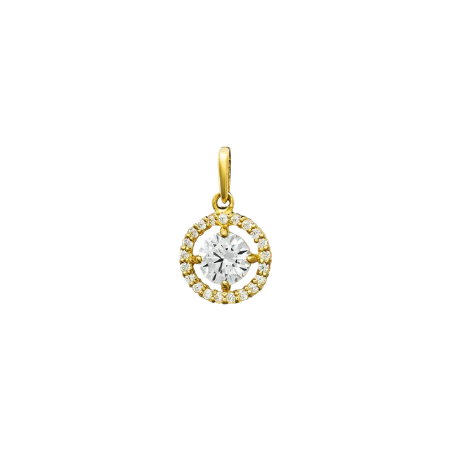 xenox-fine-anh-nger-585-gelbgold-mit-zirkonia-solit-r-2 image 1