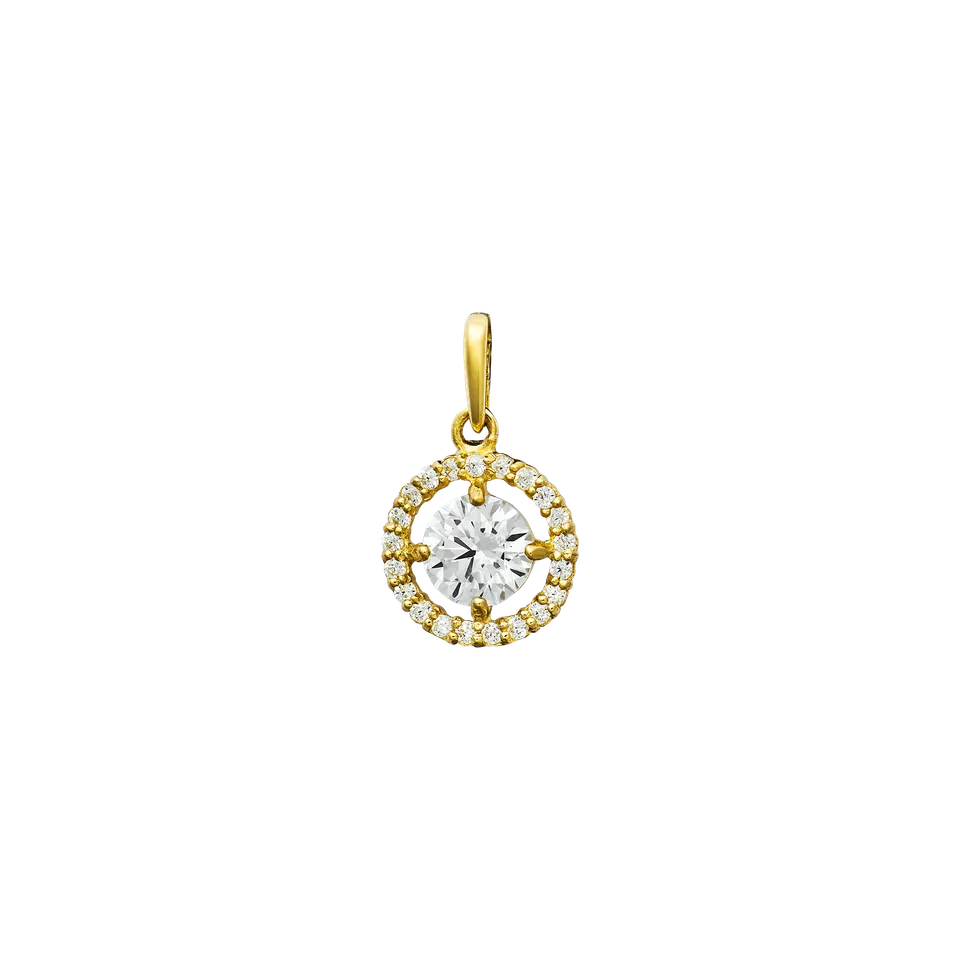 xenox-fine-anh-nger-585-gelbgold-mit-zirkonia-solit-r-2 image 1