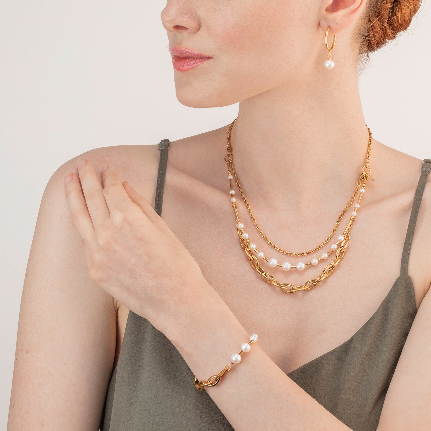 coeur-de-lion-halskette-s-wasserperlen-chunky-chain-navette-multiwear-wei-gold image 4