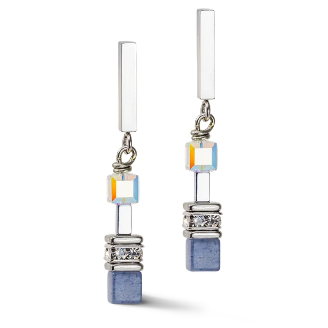 coeur-de-lion-geocube-precious-fusion-chunky-chain-ohrringe-hellblau image 1