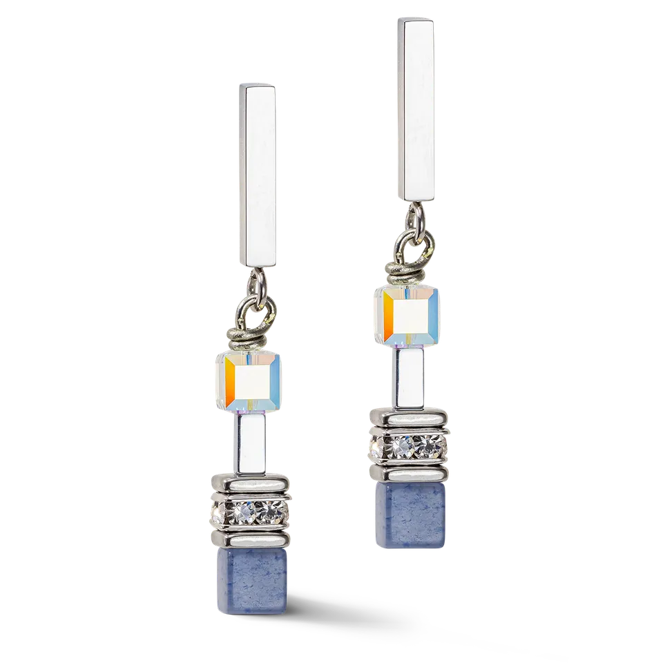 coeur-de-lion-geocube-precious-fusion-chunky-chain-ohrringe-hellblau image 1