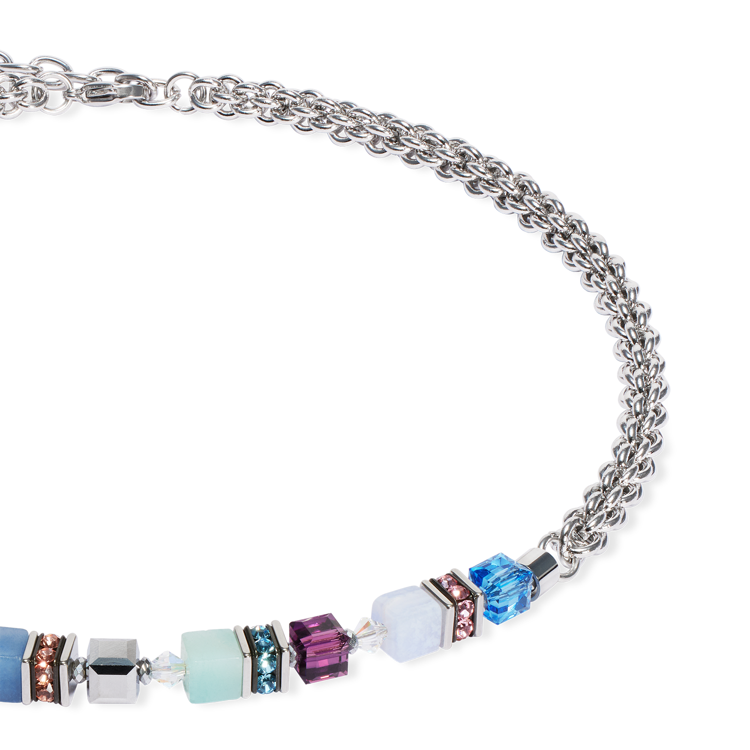 coeur-de-lion-geocube-fusion-summer-halskette-silber-couture image 2
