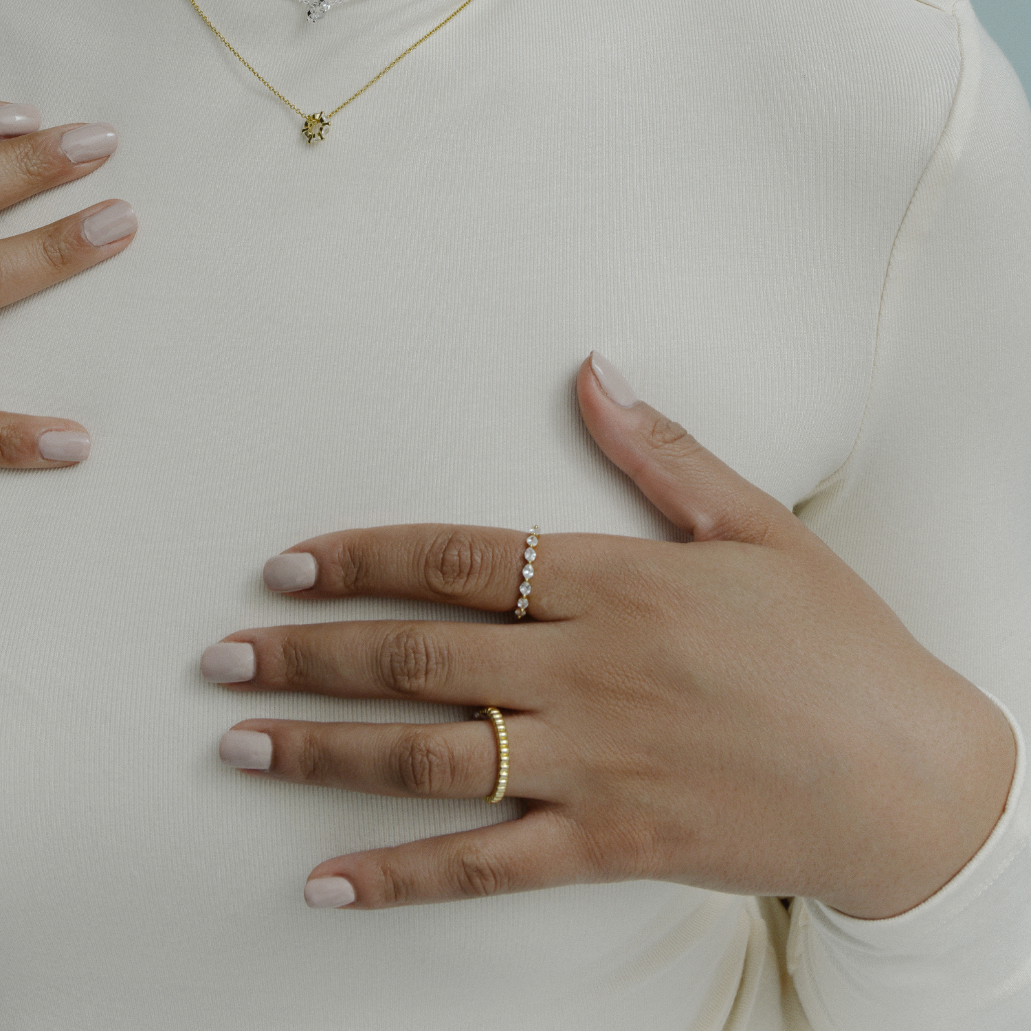 xenox-twilight-ring-925-sterlingsilber-rhodiniert-memoire-navette-zirkonia image 4