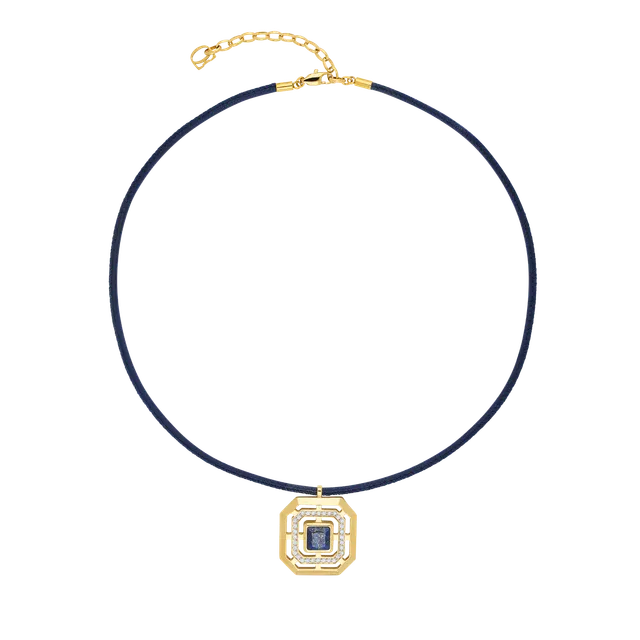 coeur-de-lion-halskette-amulett-icon-frame-soft-lapis-gold image 1