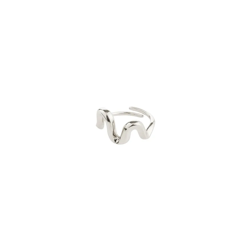 pilgrim-aiko-ring-versilbert-verstellbar-im-wellen-design image 1