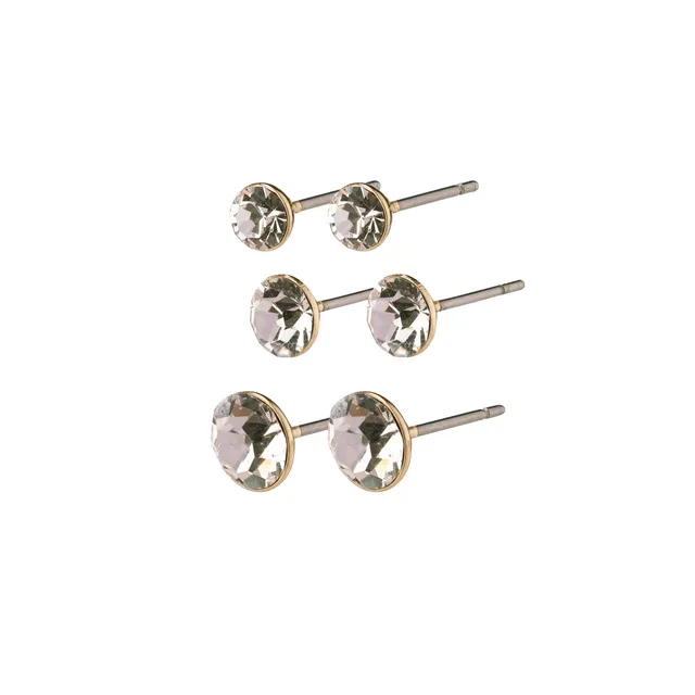 pilgrim-millie-kristall-ohrstecker-3-in-1-set-vergoldet image 1