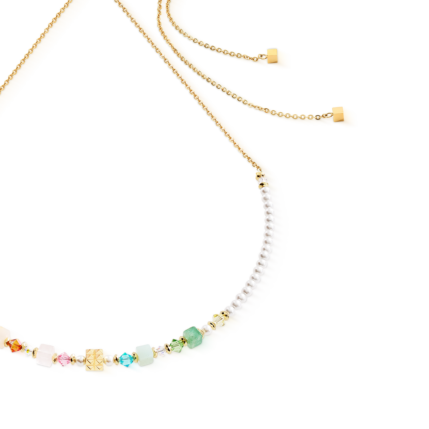 coeur-de-lion-cube-princess-fusion-halskette-blossom-gold-multicolor image 2
