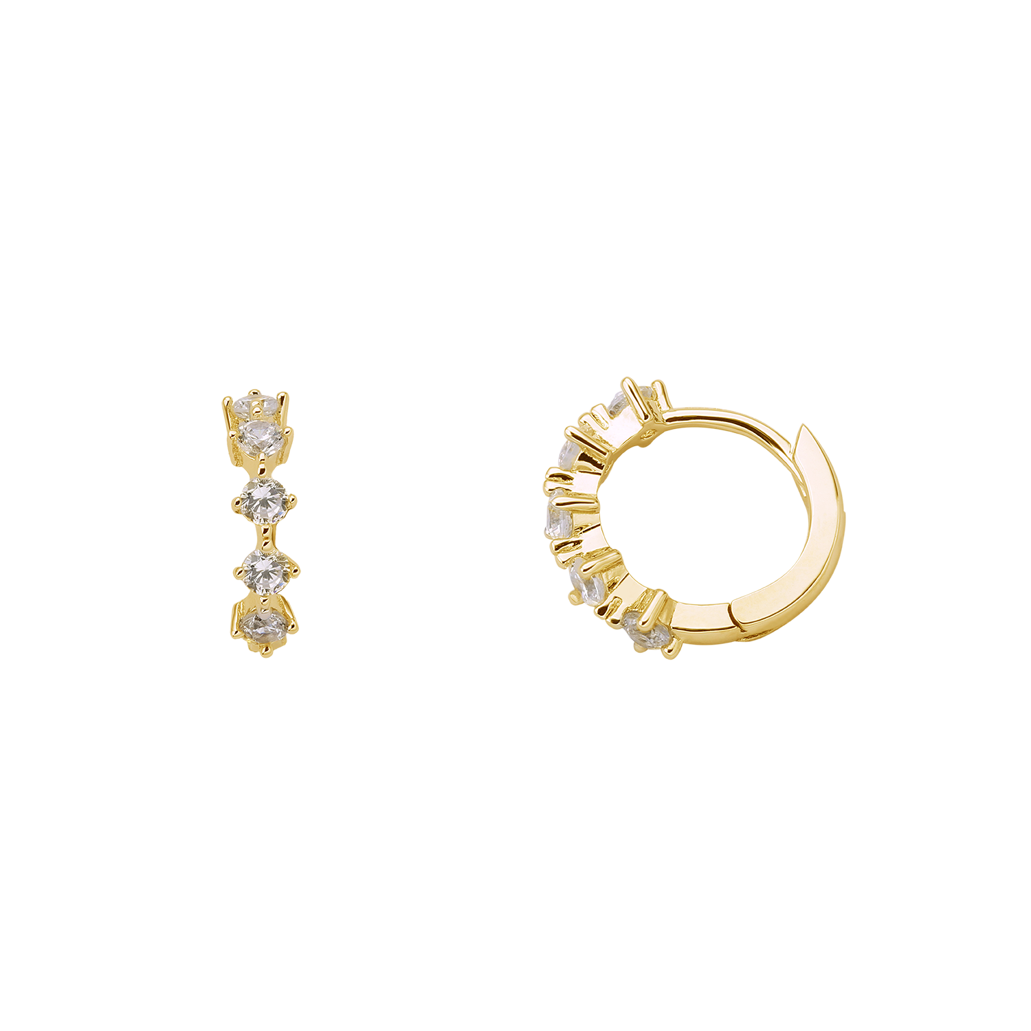 xenox-krappe-ohrringe-925-sterlingsilber-rhodiniert-mit-zirkonia-xs2039 image 2