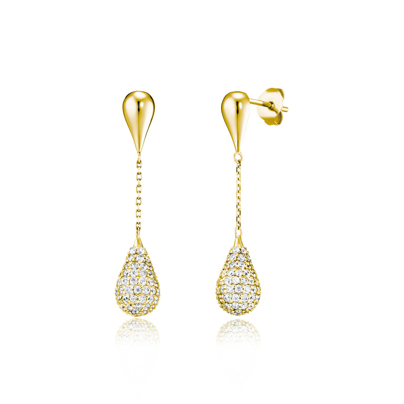 julie-julsen-hanging-crystal-drop-ohrh-nger-silber-vergoldet-190-zirkonia image 1