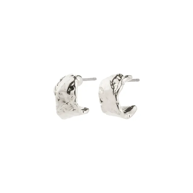 pilgrim-instant-ohrringe-versilbert-huggie-semi-hoops image 1