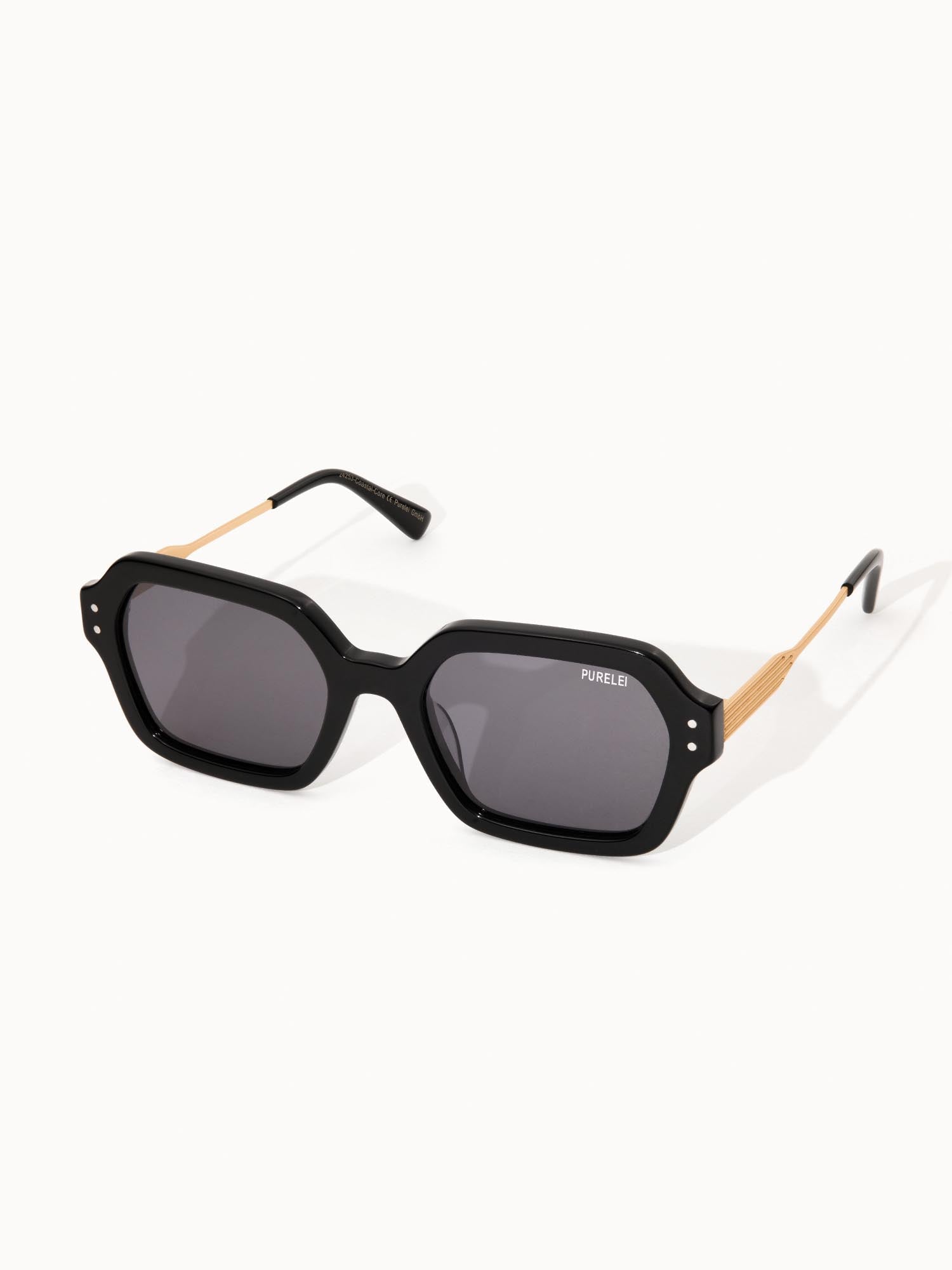 purelei-coastal-core-sonnenbrille-schwarz-gold-oval-uv400 image 1
