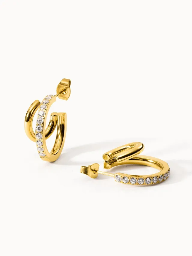 purelei-double-glitter-ohrringe-modular-creolen-mit-zirkonia image 1