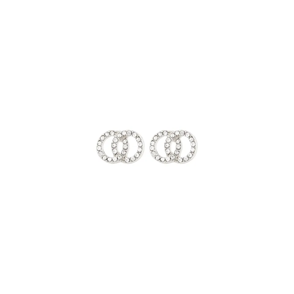pilgrim-jolina-ohrstecker-silber-plated-halo-preciosa-kristalle image 1
