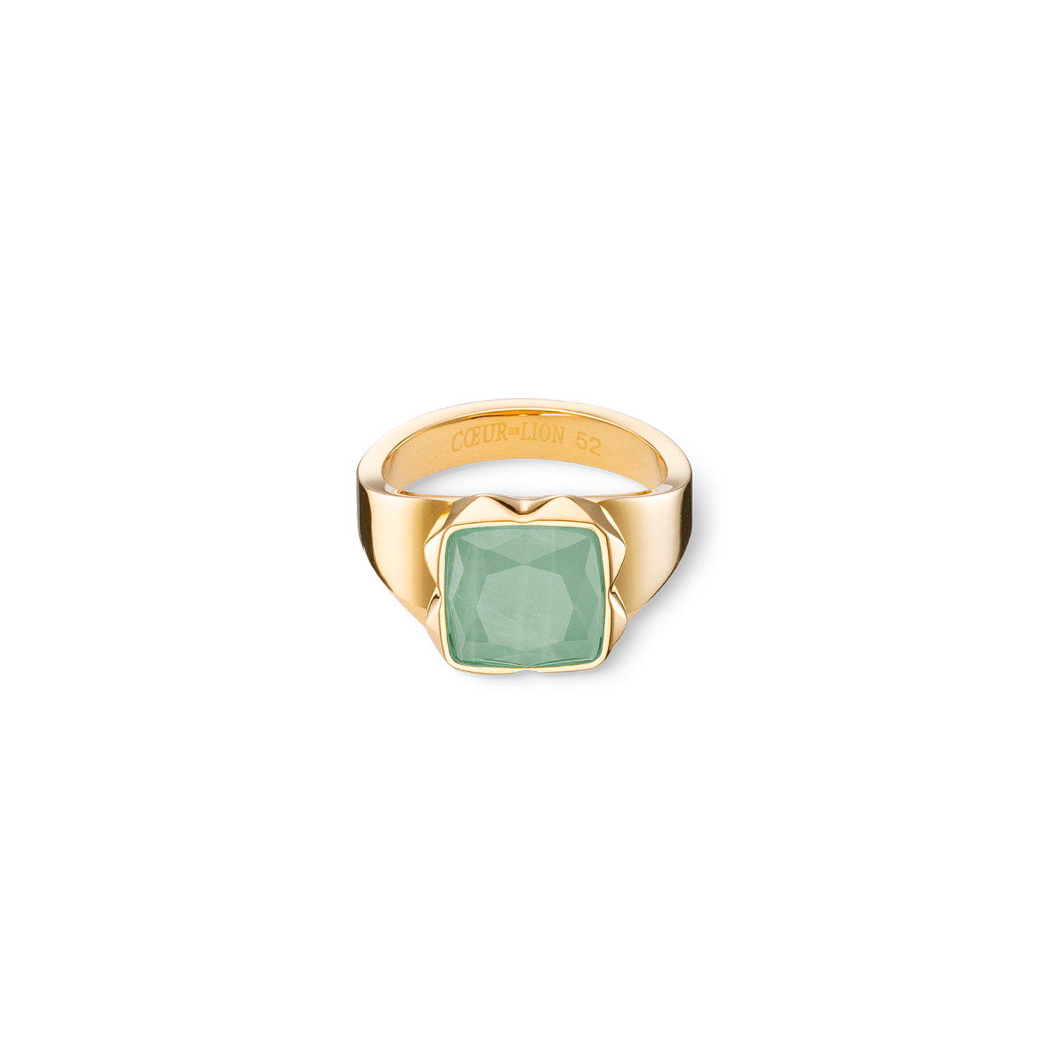 coeur-de-lion-ring-spikes-square-aventurin-gold-gr-n image 1