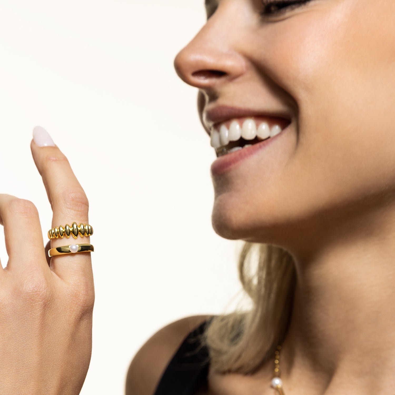 xenox-cloud-ring-xs91877g-925-sterlingsilber-18k-vergoldet-mit-perle image 4