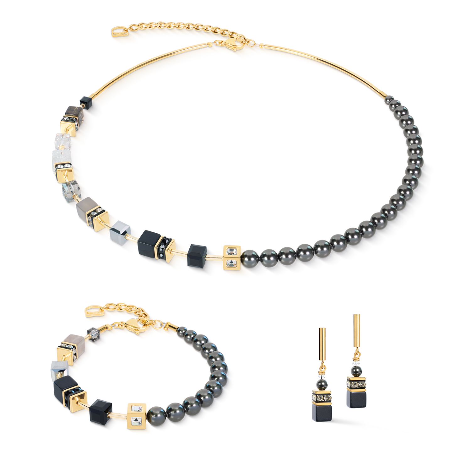 coeur-de-lion-geocube-precious-fusion-pearls-halskette-anthracite-glow-42-6-cm image 3
