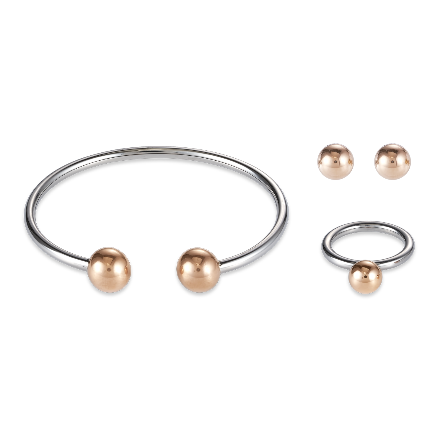 coeur-de-lion-ring-edelstahlkugel-klein-ros-gold image 3