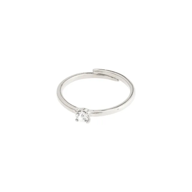 pilgrim-lulu-kristall-stapelring-versilbert-mit-preciosa-stein image 1