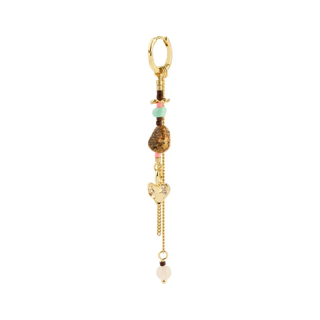 pilgrim-finley-single-ohrring-gold-plated-boho-creole-mit-anh-nger image 1