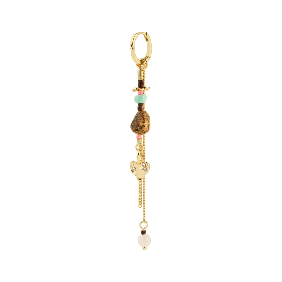 pilgrim-finley-single-ohrring-gold-plated-boho-creole-mit-anh-nger image 1