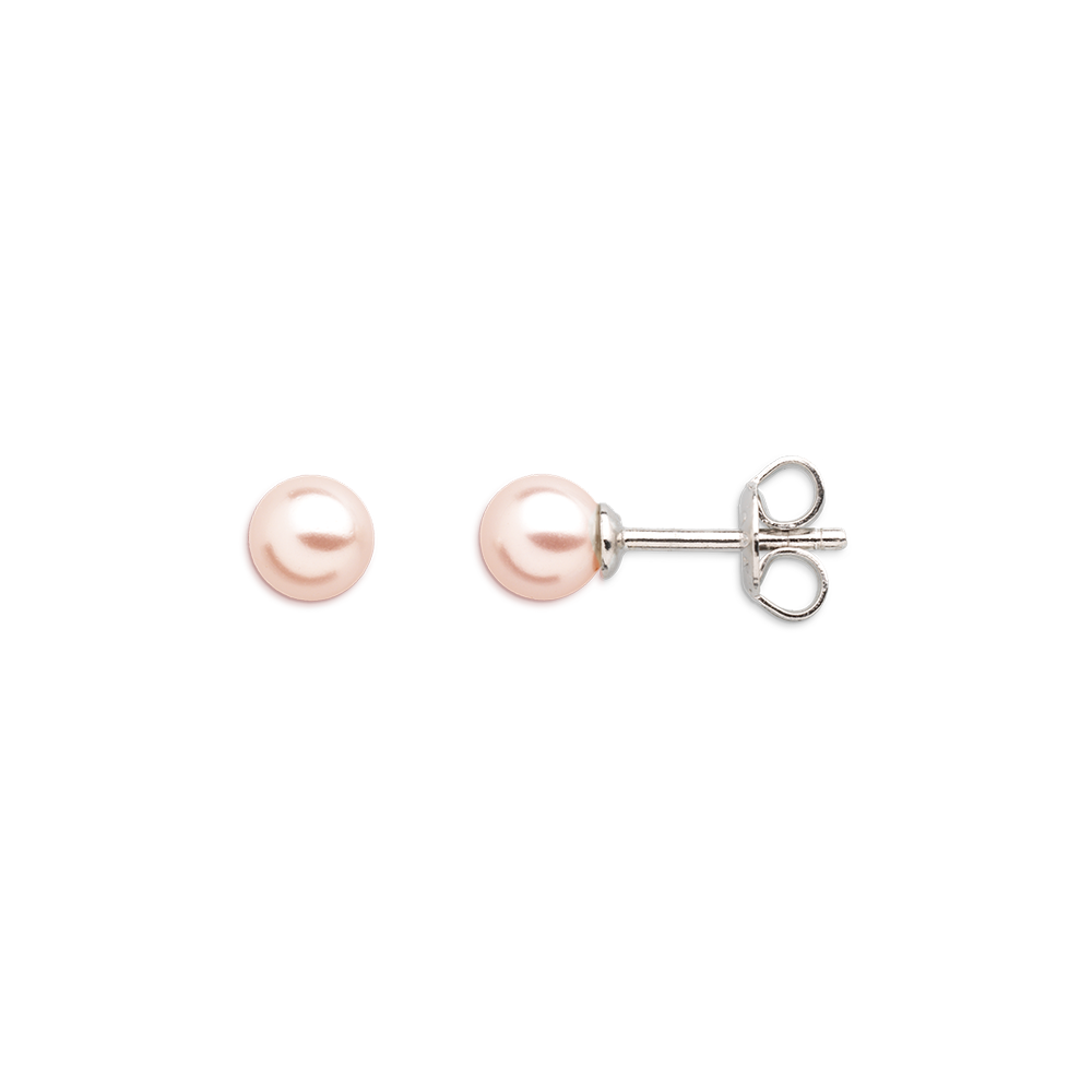 xenox-pearl-ohrringe-925-sterlingsilber-rhodiniert-mit-peach-perle-xs3512p image 1