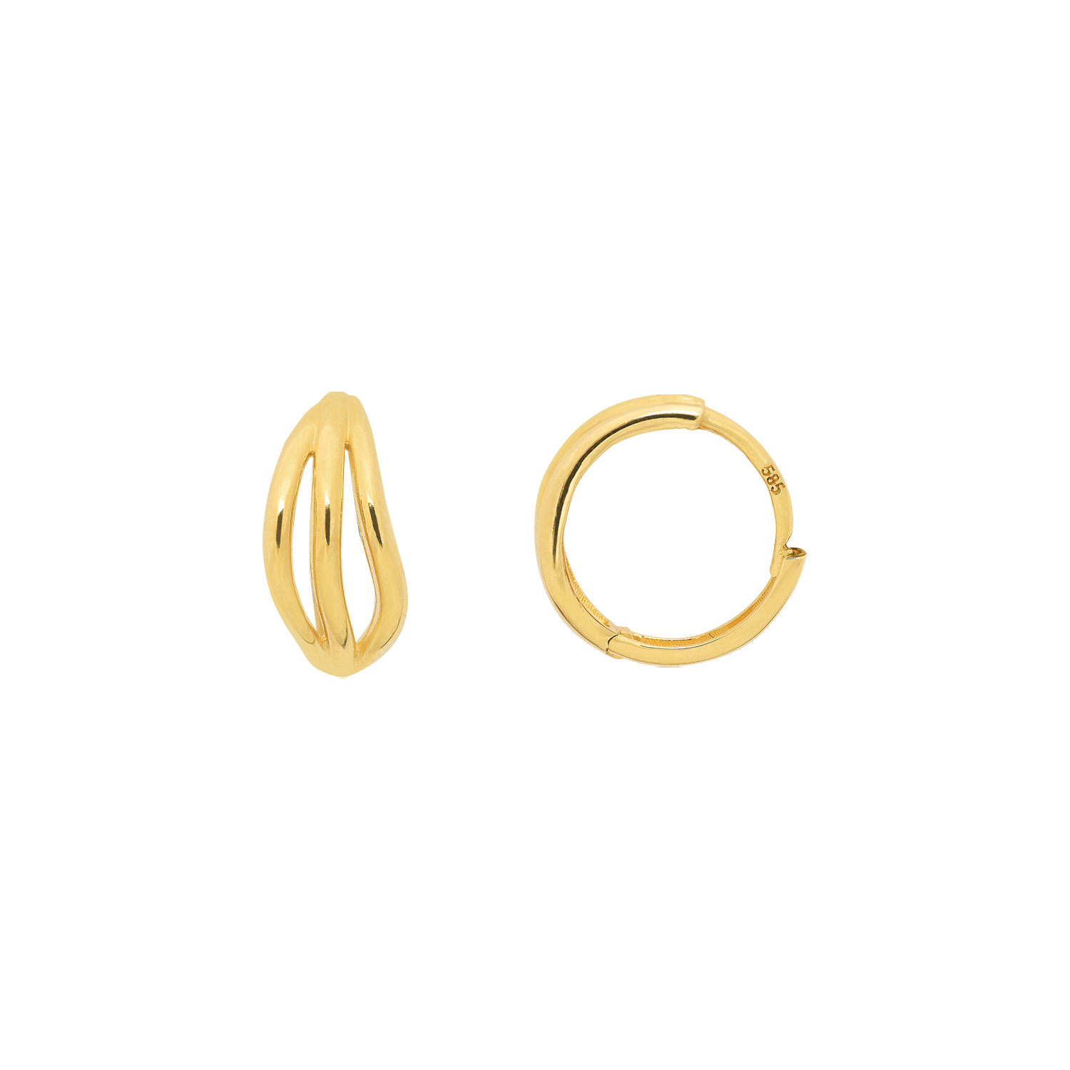xenox-fine-trio-creolen-585-gelbgold image 1