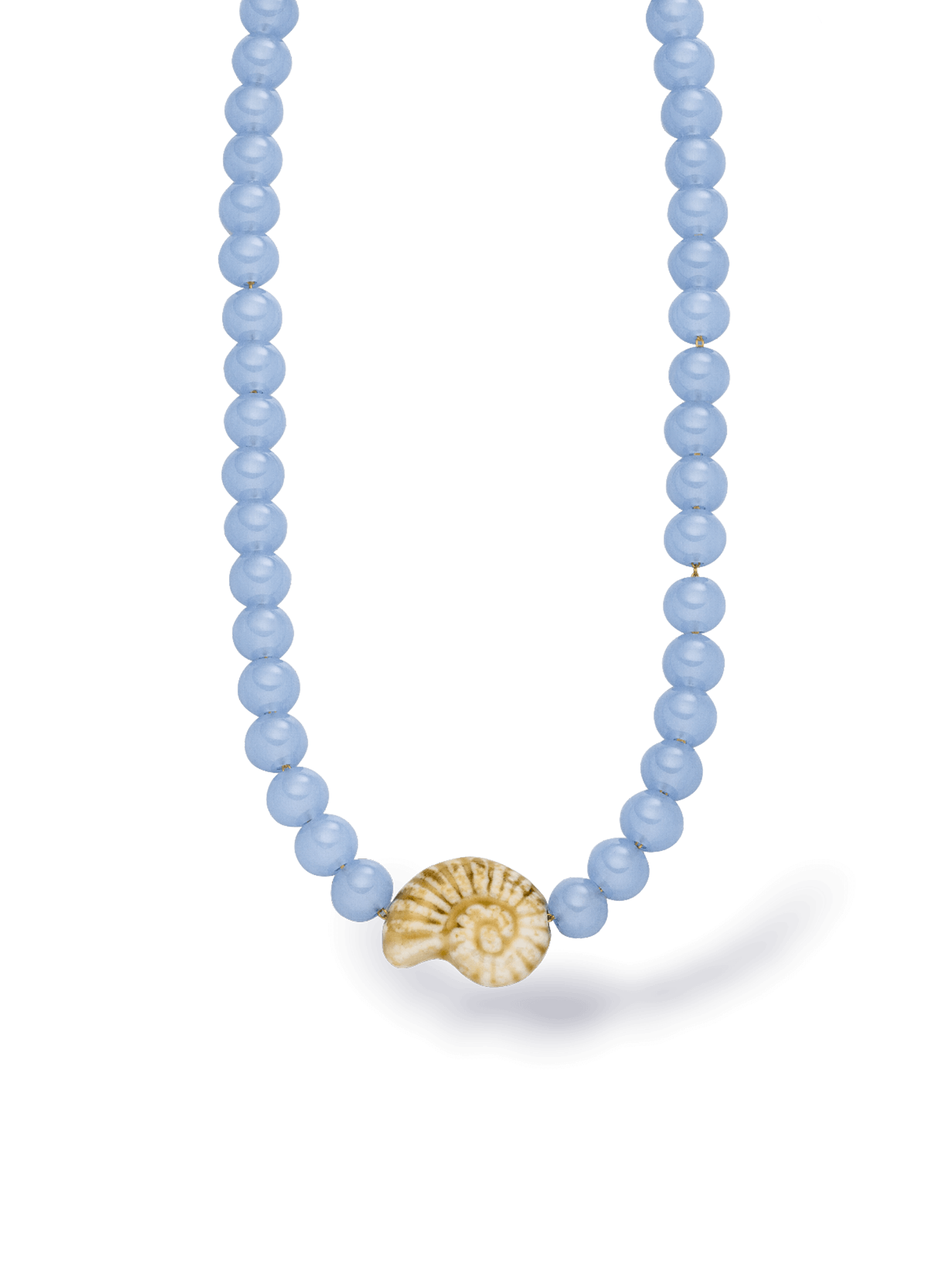 purelei-blue-lagoon-kette-glasperlen-mit-muschel-anh-nger image 1
