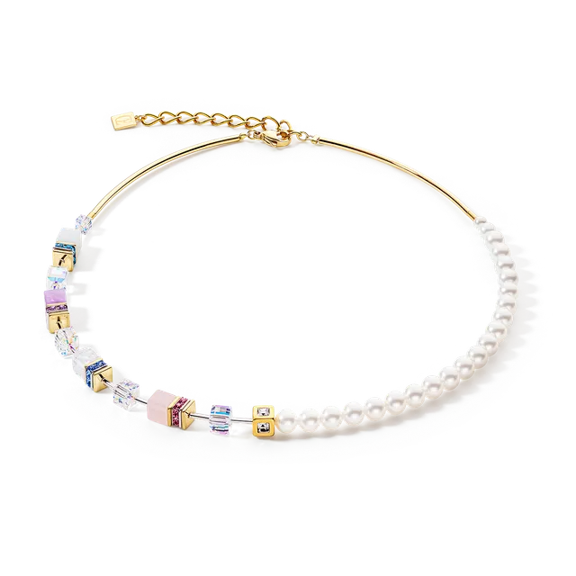 coeur-de-lion-geocube-precious-fusion-pearls-halskette-multicolor-pastell-gold image 1
