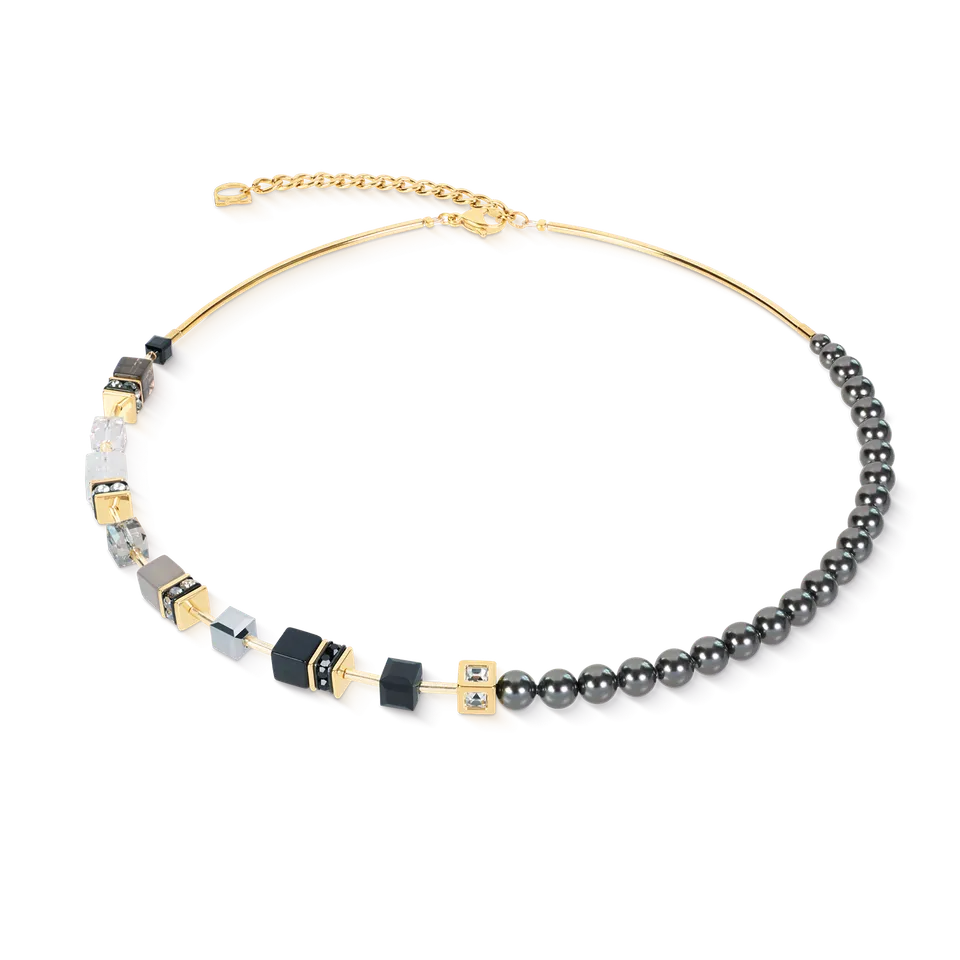 coeur-de-lion-geocube-precious-fusion-pearls-halskette-anthracite-glow-42-6-cm image 1