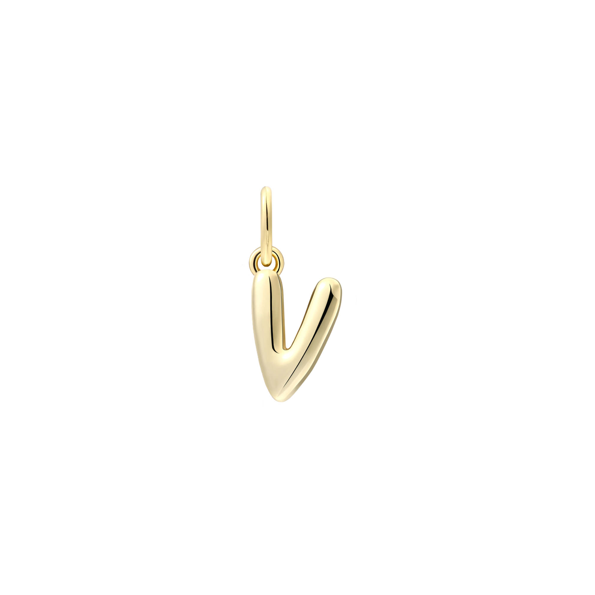 xenox-v-letter-bold-charm-925-sterlingsilber-18k-vergoldet-buchstabe-v image 1