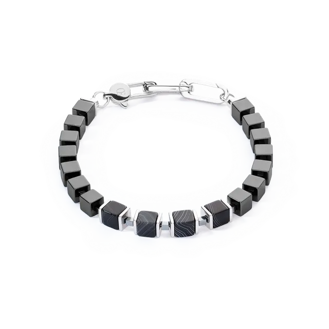 coeur-de-lion-geocube-unisex-armband-precious-cubes-schwarz-19-22-cm image 1