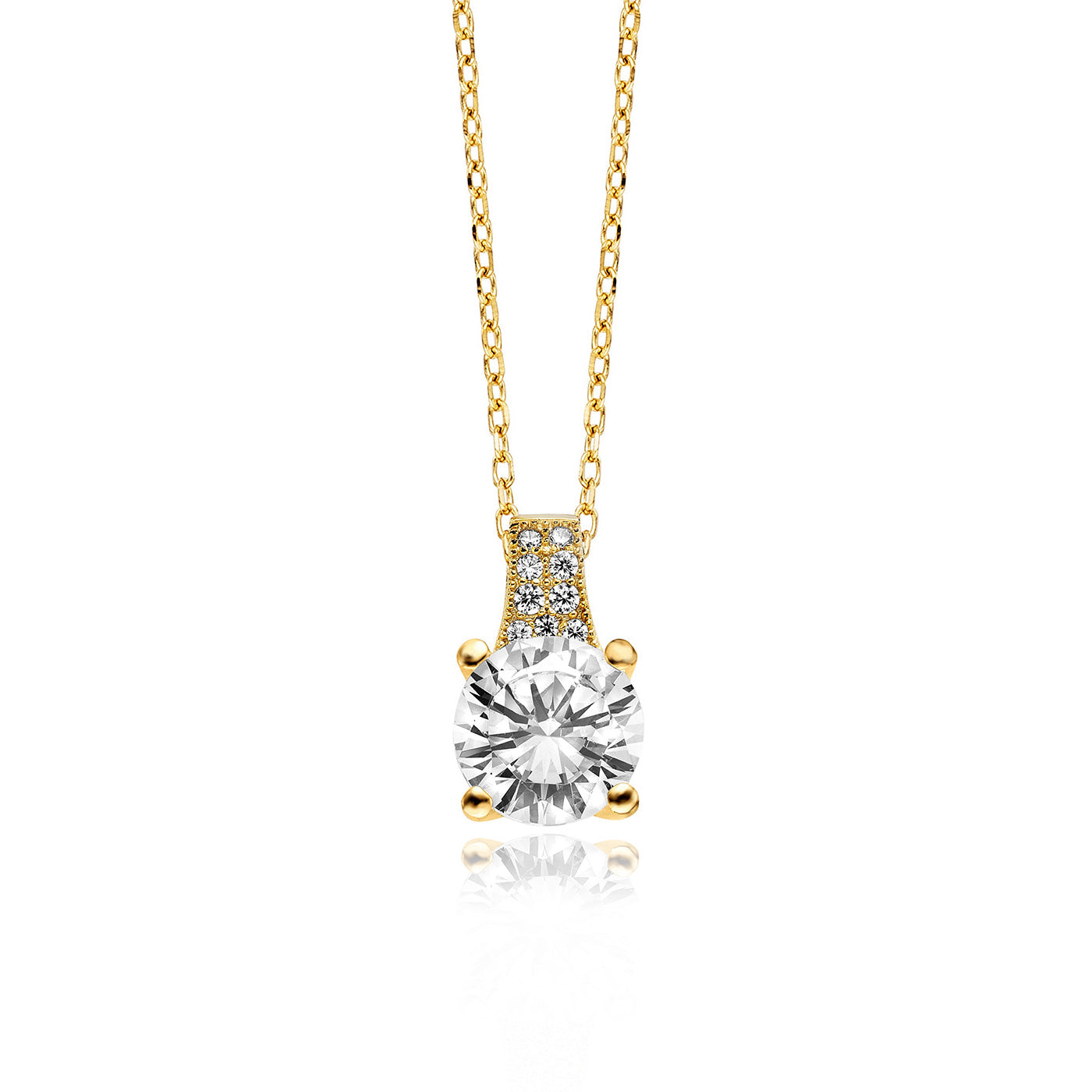 julie-julsen-cz-stones-kette-mit-anh-nger-vergoldet-9-zirkonia image 1